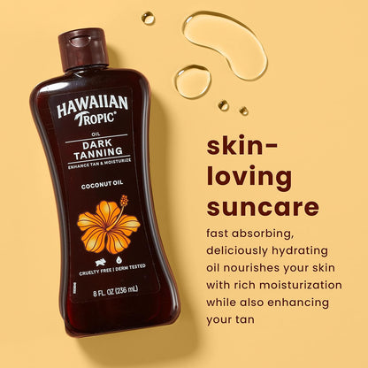 Hawaiian Tropic Dark Tanning Oil Original 8 Oz, Ounce (Pack Of 1)