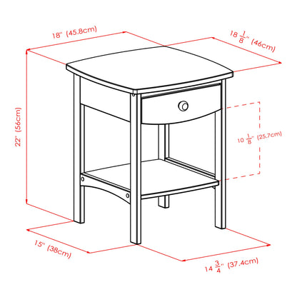 Winsome Accent Table, Wood, Walnut, Furniture