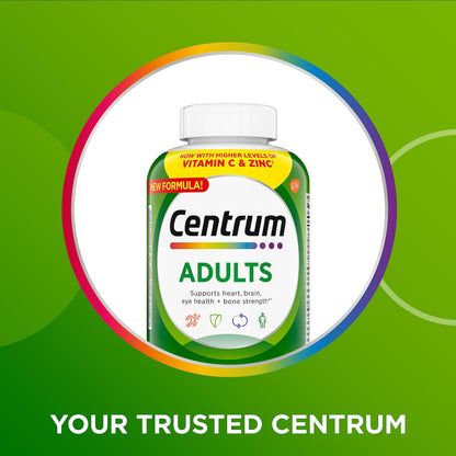 Centrum Adult Multivitamin/Multimineral Supplement with Antioxidants, Zinc, Vitamin D3 and B Vitamins, Gluten Free, Non-GMO Ingredients - 200 Count