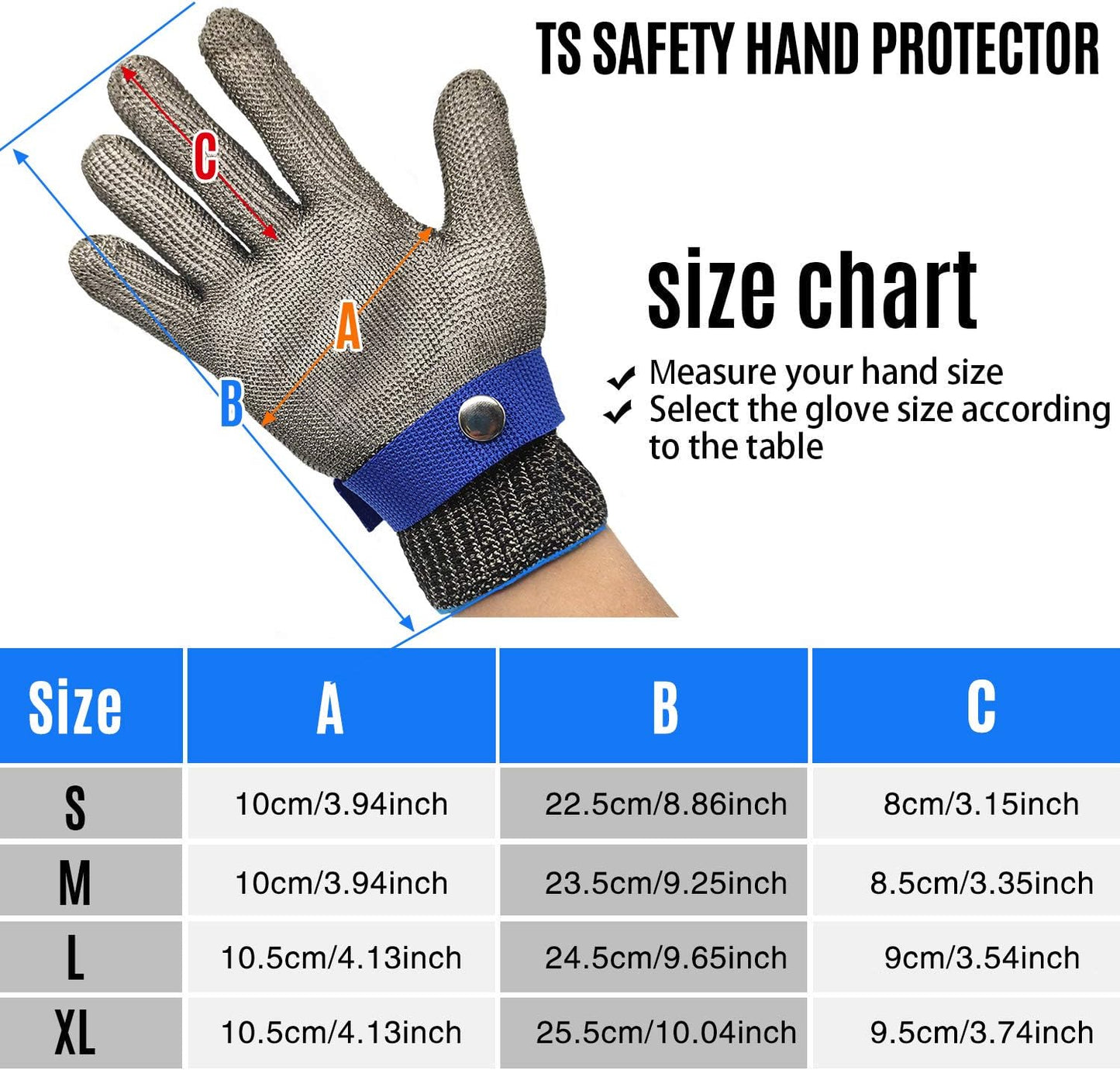 Cut Resistant Butcher Safety Work Glove Old