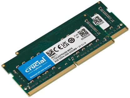 Crucial 16GB Single DDR4 2400 MT/s (PC4-19200) DR x8 SODIMM 260-Pin Memory - CT16G4SFD824A - CaveHubs