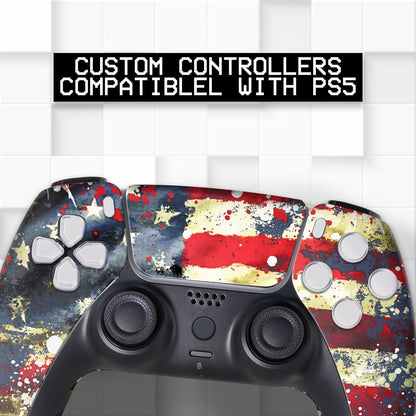 BCB Controller Customised for PS5 Controller Wireless. Original Playstation 5 Controller Compatible with Custom PS5 Remote Control Console. Customized with Permanent Hydro-dip Printing (Not a Skin)