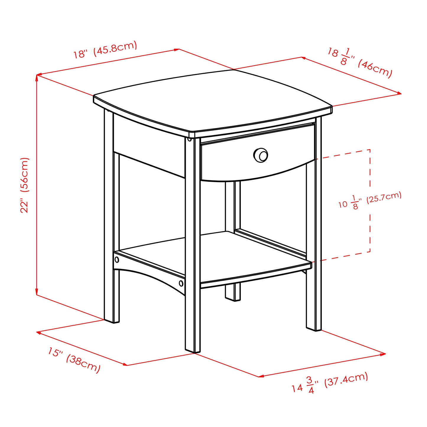 Winsome Accent Table, Wood, Walnut, Furniture