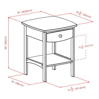 Winsome Accent Table, Wood, Walnut, Furniture