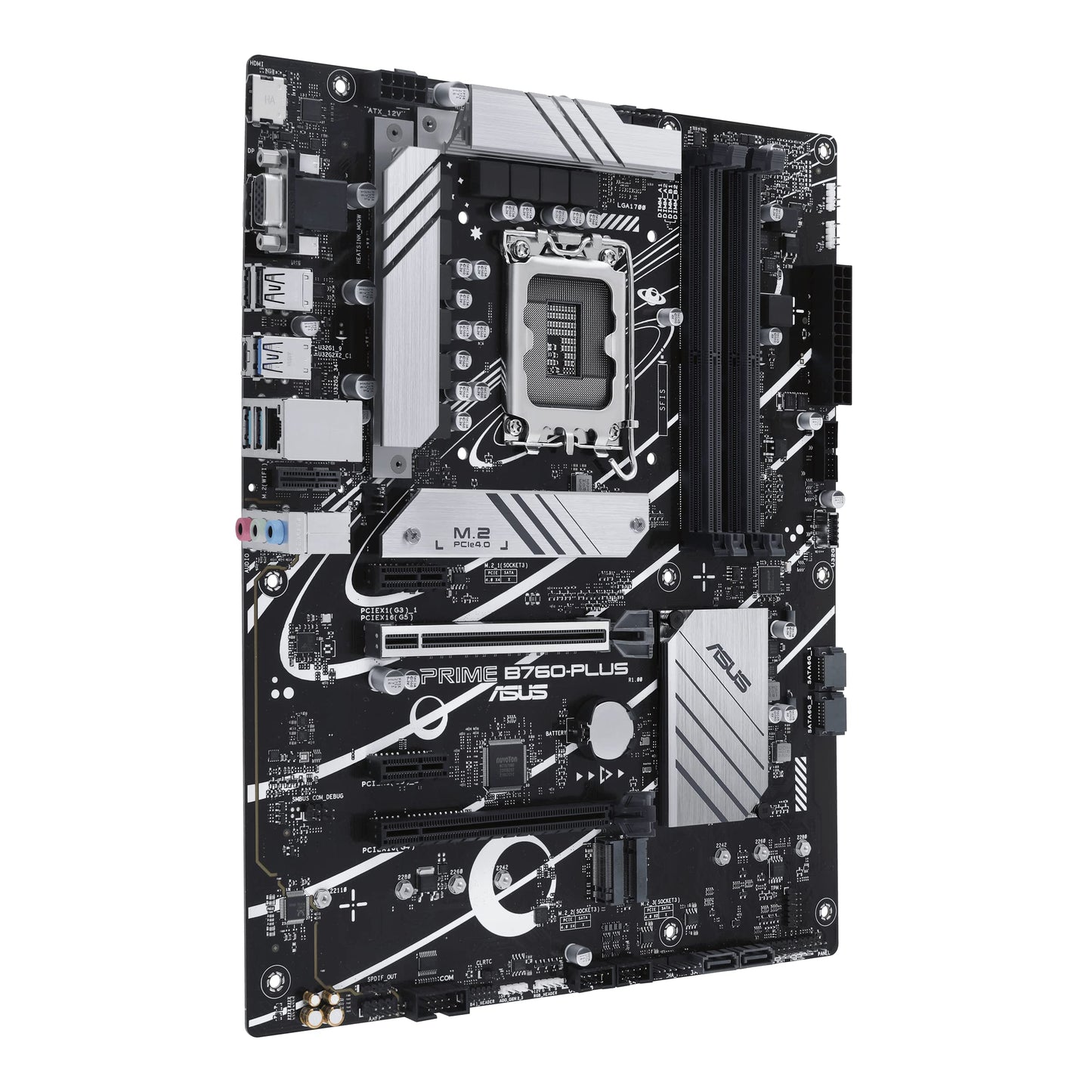 ASUS Prime B760-PLUS Intel B760(13th and 12th Gen) LGA1700 ATX Motherboard PCIe 5.0,DDR5,3X PCIe 4.0 M.2 Slots,2.5Gb LAN, DP,HDMI,USB 3.2 Gen 2x2 Type-C,Front USB 3.2 Gen 1 Type-C,Thunderbolt (USB4)