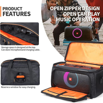 Binsuca Speaker Bag Rugged Speaker Bag Carry Case Compatible with JBL Party Box Series, Portable Speaker Carry Tote Bag Backpack (For JBL Partybox 310 bag)