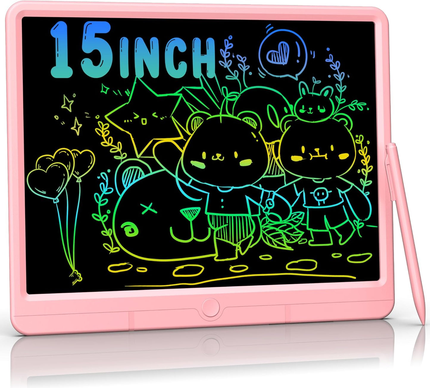 TUGAU LCD Writing Tablet 21 Inch Drawing Tablet Electronic Doodle Board Writing Pad, Erasable Electronic Drawing Pads Monochrome Screen Drawing Board with Stylus Memo Board for Home, School, Office