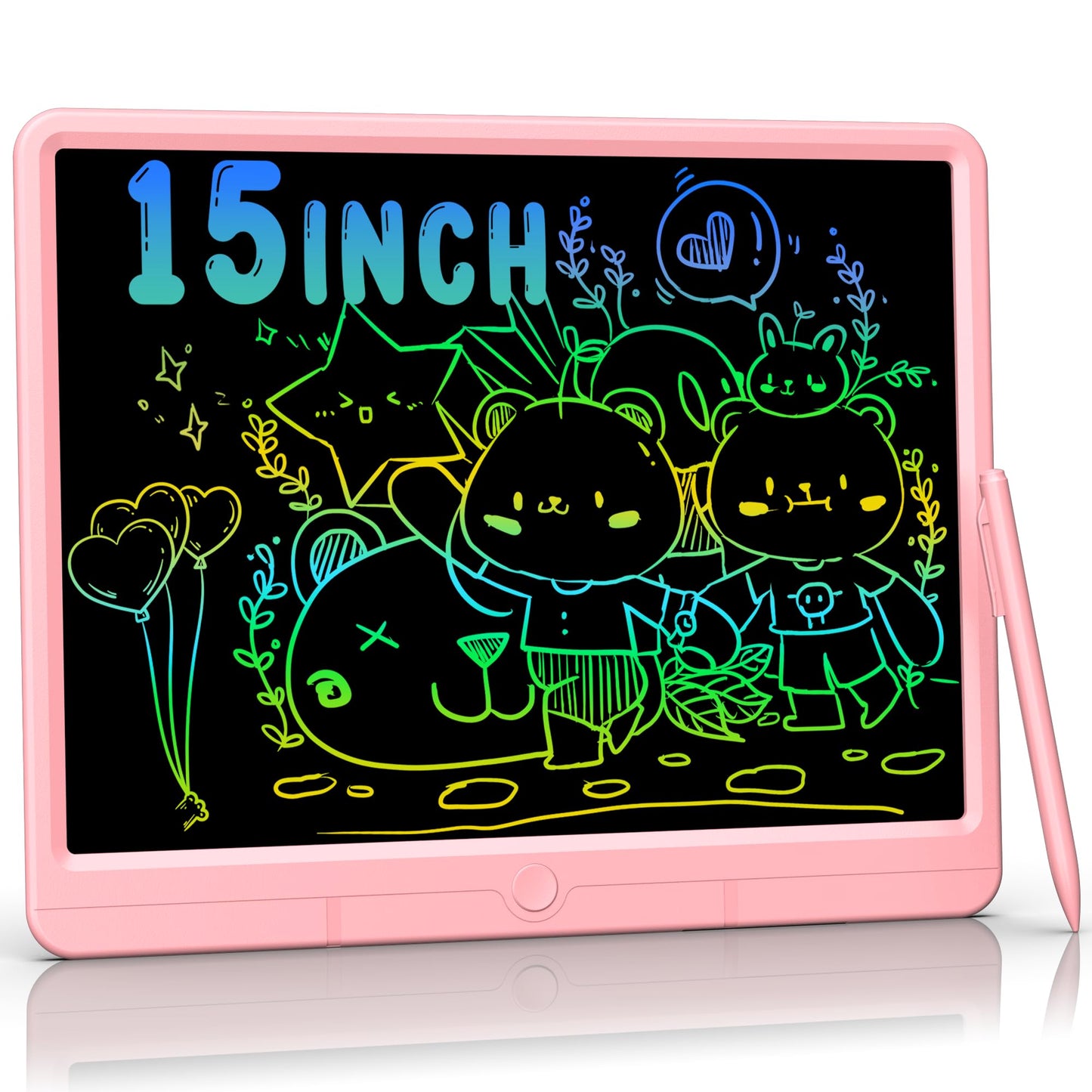 TUGAU LCD Writing Tablet 21 Inch Drawing Tablet Electronic Doodle Board Writing Pad, Erasable Electronic Drawing Pads Monochrome Screen Drawing Board with Stylus Memo Board for Home, School, Office