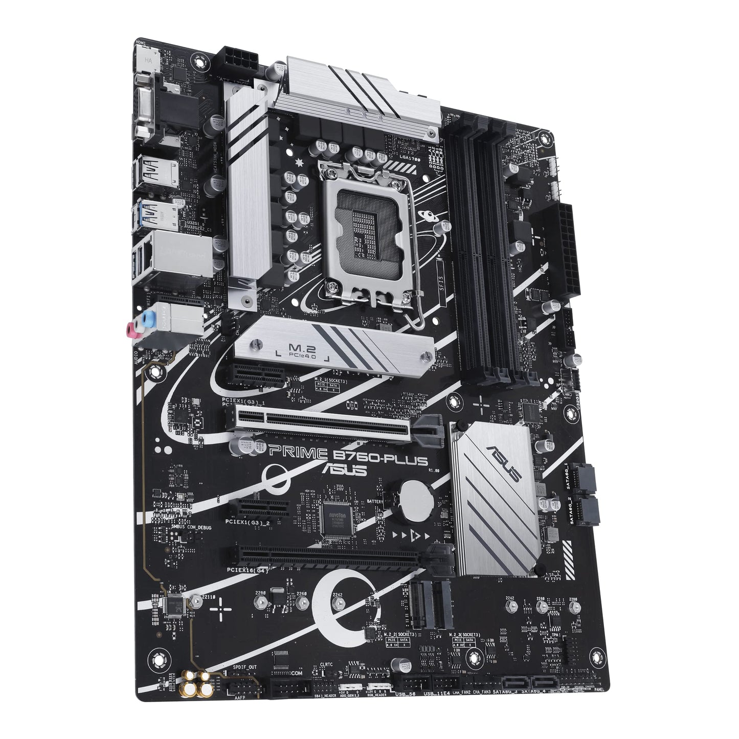 ASUS Prime B760-PLUS Intel B760(13th and 12th Gen) LGA1700 ATX Motherboard PCIe 5.0,DDR5,3X PCIe 4.0 M.2 Slots,2.5Gb LAN, DP,HDMI,USB 3.2 Gen 2x2 Type-C,Front USB 3.2 Gen 1 Type-C,Thunderbolt (USB4)