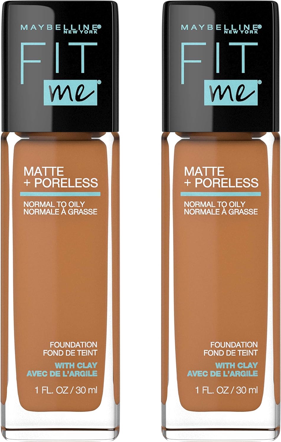 Maybelline Fit Me Matte + Poreless Liquid Oil-Free Foundation Makeup, Soft Tan, 1 Count (Packaging May Vary)