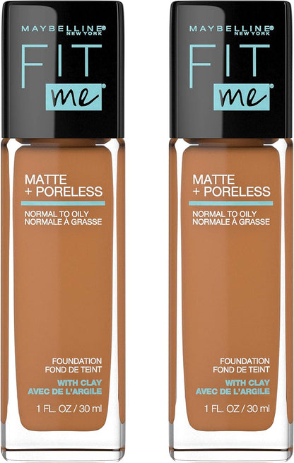 Maybelline Fit Me Matte + Poreless Liquid Oil-Free Foundation Makeup, Soft Tan, 1 Count (Packaging May Vary)