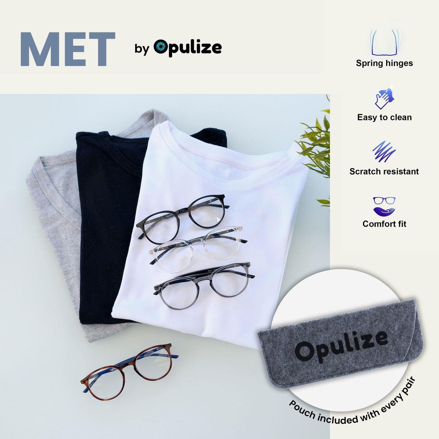 Opulize Met 3 Pack Reading Glasses Large Round Brown Purple Green Mens Womens Spring Hinges RRR60-256 +0.00