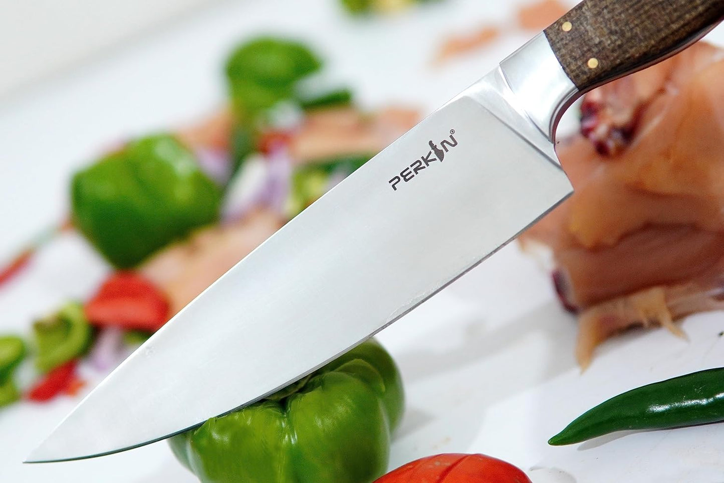 Perkin Chef Knife Sharp Kitchen Knife Porfessional Cooking Knife for Meat Cutting Professional Kitchen Knife Stainless Steel Blade CHEF100