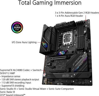 ASUS Prime B760-PLUS Intel B760(13th and 12th Gen) LGA1700 ATX Motherboard PCIe 5.0,DDR5,3X PCIe 4.0 M.2 Slots,2.5Gb LAN, DP,HDMI,USB 3.2 Gen 2x2 Type-C,Front USB 3.2 Gen 1 Type-C,Thunderbolt (USB4)