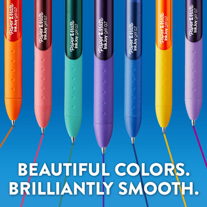 Paper Mate Inkjoy Gel Retractable Pen, 0.7Mm, Ink, Pack Of 14, Assorted (1951636)