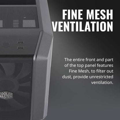 Cooler Master MasterCase H500 ARGB - PC Case with Dual 200mm Fans for High-Volume Airflow, Mesh and Transparent Front Chassis Panels, Flexible ATX Hardware Capacity