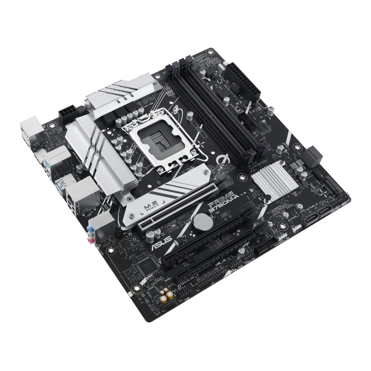 ASUS Prime B760M-A Intel® B760 (LGA 1700)(13th and 12th Gen) mATX Motherboard, PCIe 4.0,DDR5, Two M.2 Slots, Realtek 2.5Gb Ethernet, DisplayPort, Dual HDMI, SATA 6 Gbps, Aura Sync