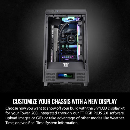 Thermaltake Tower 100 Black Edition Tempered Glass Type-C (Usb 3.1 Gen 2) Mini Tower Computer Chassis Supports Mini-Itx Ca-1R3-00S1Wn-00