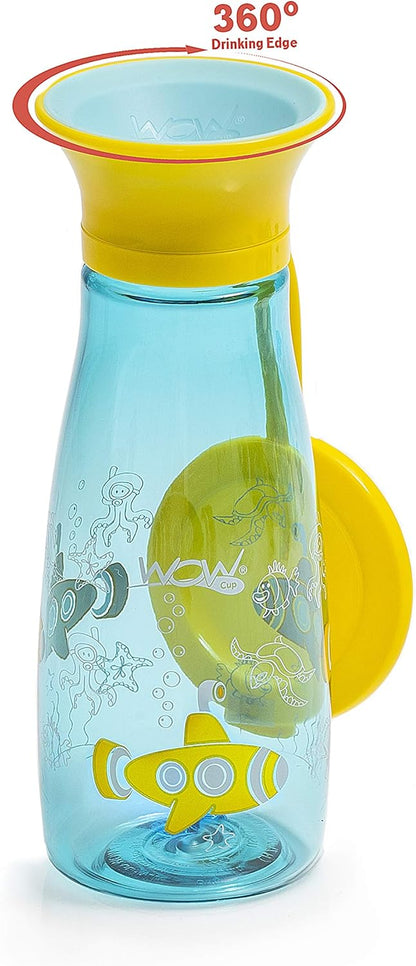 WOW CUP MINI 360 Sippy Cup, 12 oz / 350 ml (Teal Blue)