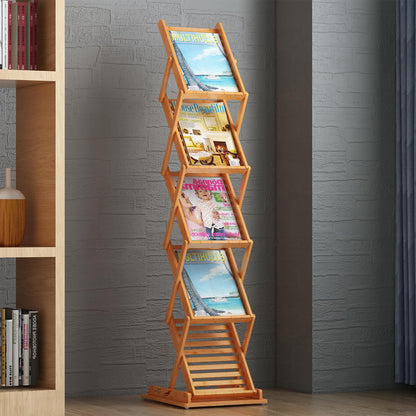 Magazine Rack Floor Bamboo Yiming , Magazine Stand Newspaper Display Stands - Standing Magazine Rack for Exhibition Trade Show