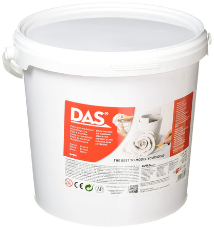 DAS White Air-Hardening Modelling Clay, School pack, 5x1kg, Ideal for Schools and Art Classes