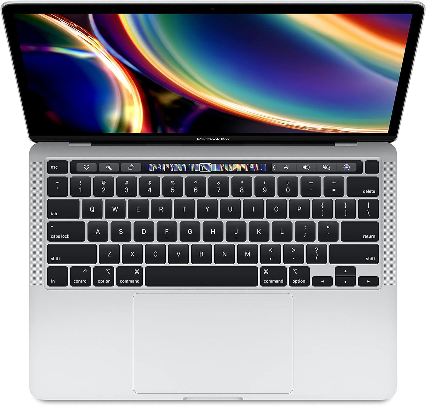 Apple 2020 MacBook Pro (13-inch, Touch Bar, 2.0GHz Quad-Core 10th-generation Intel Core i5 Processor, 16GB RAM, 512GB SSD) - Silver; Arabic/English (Renewed)