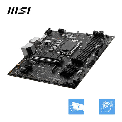 MSI PRO B760-P WIFI DDR4 Motherboard, ATX - Supports Intel 12th & 13th Gen Core Processors, LGA 1700 - DDR4 Memory Boost 5333+MHz/OC, PCIe 4.0 x16 Slots, M.2 Gen4 Slots, 2.5G LAN, Wi-Fi 6E