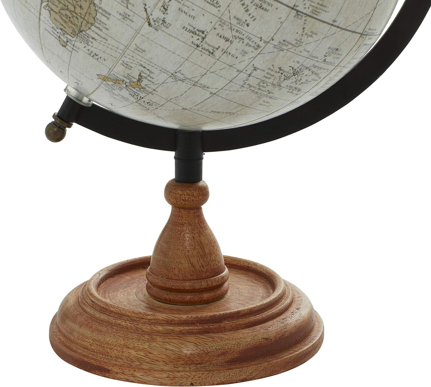 Deco 79 Mango Wood Globe with Wood Base, 9" x 8" x 13", Brown