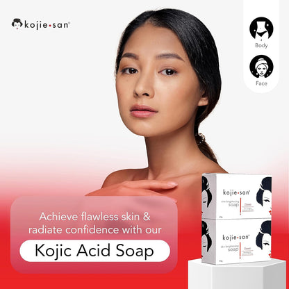 Kojie San 3 x 65G Kojie San Skin Kojic Acid Lightening Soap in Industry-leading Frustration Free Packaging