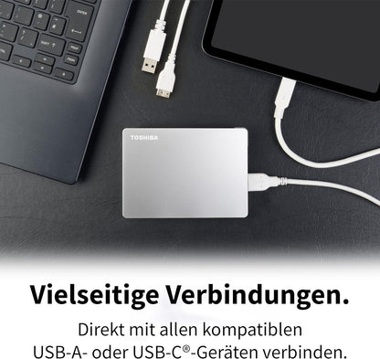 Toshiba Canvio Partner 2TB Portable 2.5’’ External Hard Drive, USB 3.2, Mac & Windows compatible. Xbox, PS4