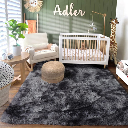 Skade Fluffy Rugs for Living Room, Shag Area Rug for Bedroom, Soft Plush Carpet for Kids Playroom, Furry Toddler Nursery Rug, Fuzzy Dorm Rug for Collage Boy Girl (Navy Blue,200 x 300 CM)