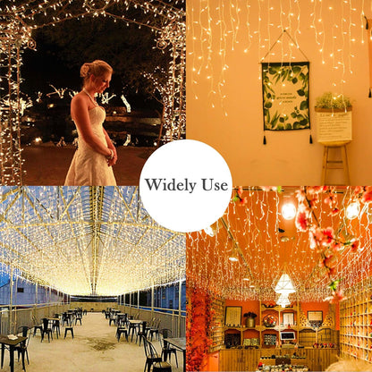 ANJAYLIA LED Fairy Lights Battery Operated String Lights Firefly Lights Garden Home Bedroom Christmas Party Wedding Festival Decorations (Warm White, 16.5Ft*2)