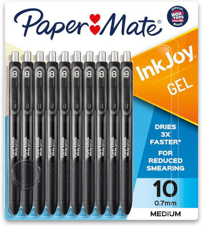 Paper Mate Inkjoy Gel Retractable Pen, 0.7Mm, Ink, Pack Of 14, Assorted (1951636)