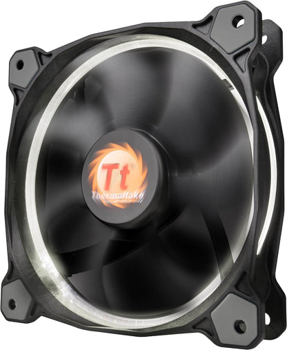 Thermaltake Ring 14 High Static Pressure 140mm Circular Ring Case/Radiator Fan With Anti-Vibration Mounting System Cooling Cl-F039-PL4Wt-A White