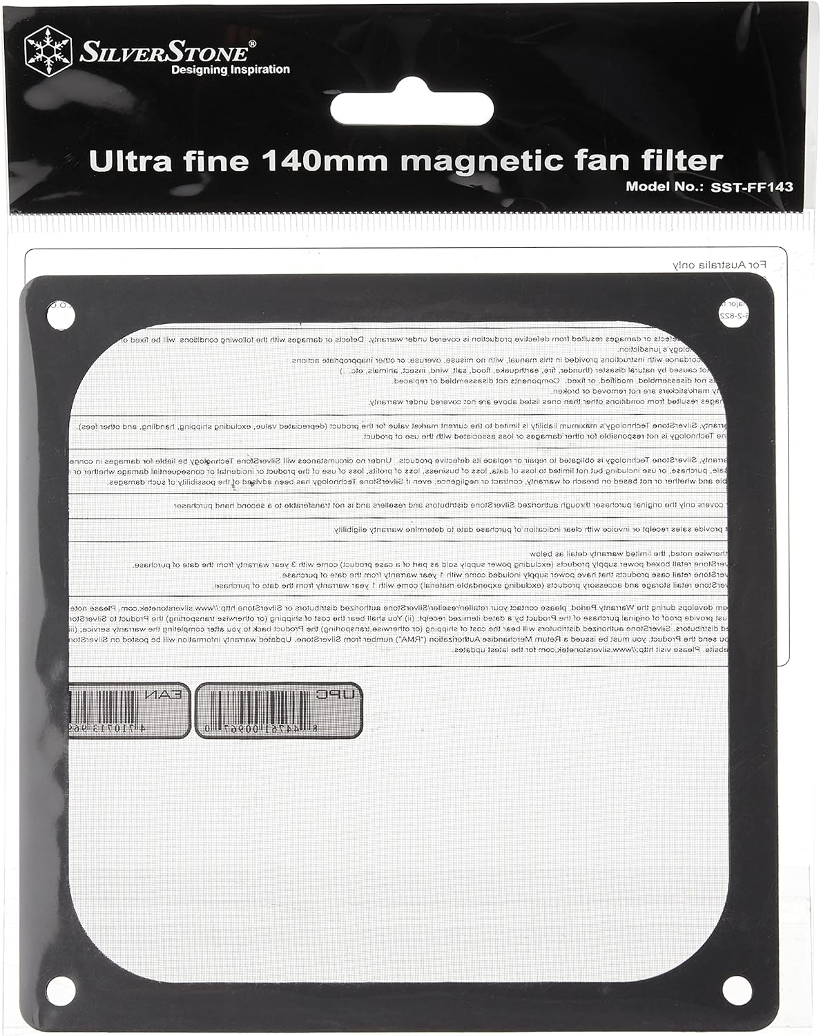 SilverStone Technology SST-FF121B Tek 120mm Ultra Fine Fan Filter with Magnet Cooling 2-Pack