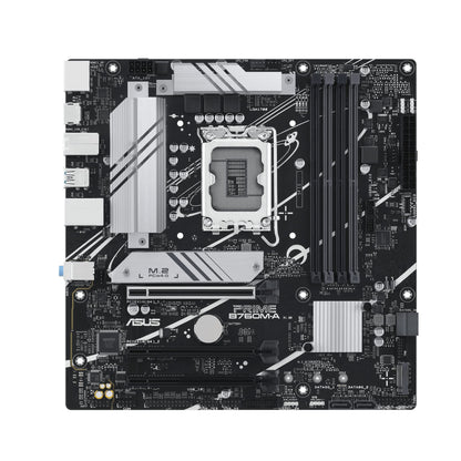 ASUS Prime B760M-A Intel® B760 (LGA 1700)(13th and 12th Gen) mATX Motherboard, PCIe 4.0,DDR5, Two M.2 Slots, Realtek 2.5Gb Ethernet, DisplayPort, Dual HDMI, SATA 6 Gbps, Aura Sync