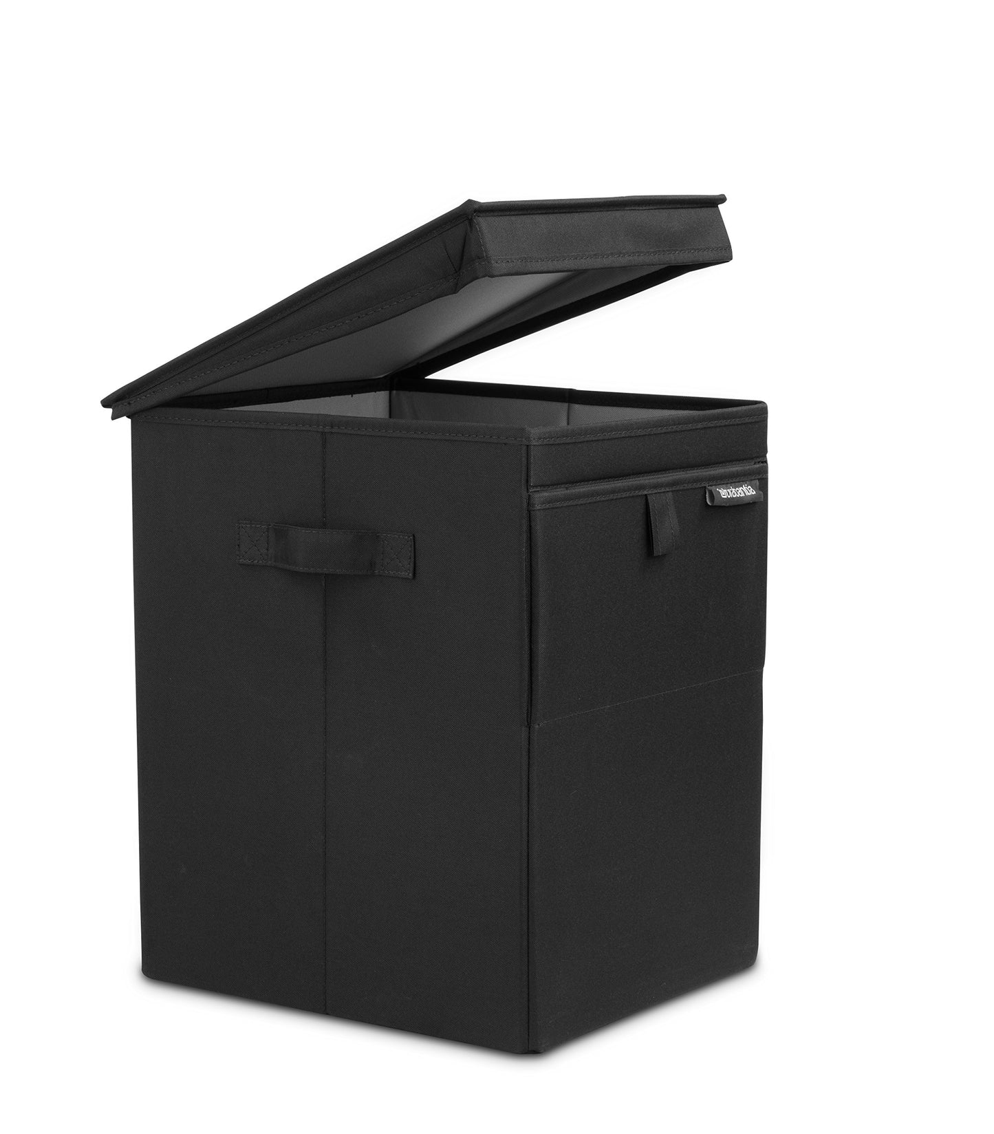 Brabantia - Stackable Laundry Box - Space Efficient Sorting - Compact Storage - Sturdy Grips - Laundry Basket - Rectangular - Bathroom - Pepper Black - 35L