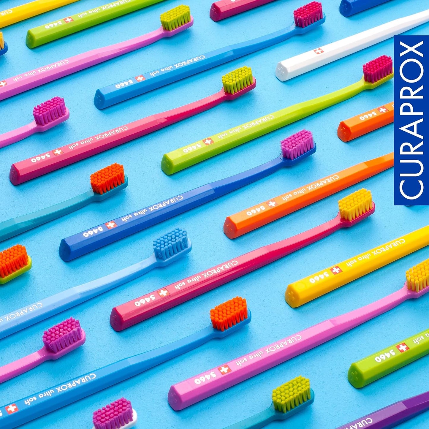 Curaprox Toothbrush CS 5460 Ultra-Soft, 3 Pack - Ultra Soft Toothbrush for adults with 5460 CUREN Bristles - Curaprox Manual Toothbrush