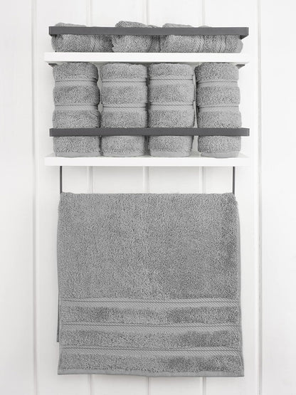 American Soft Linen Bath Linen Sets, 4 Pack Bath Linen Sets for Your Bathroom, Salem Luxury 100% Turkish Soft Twist Cotton, 13 x 13 inches Premium Quality Bath Linen Sets, Black