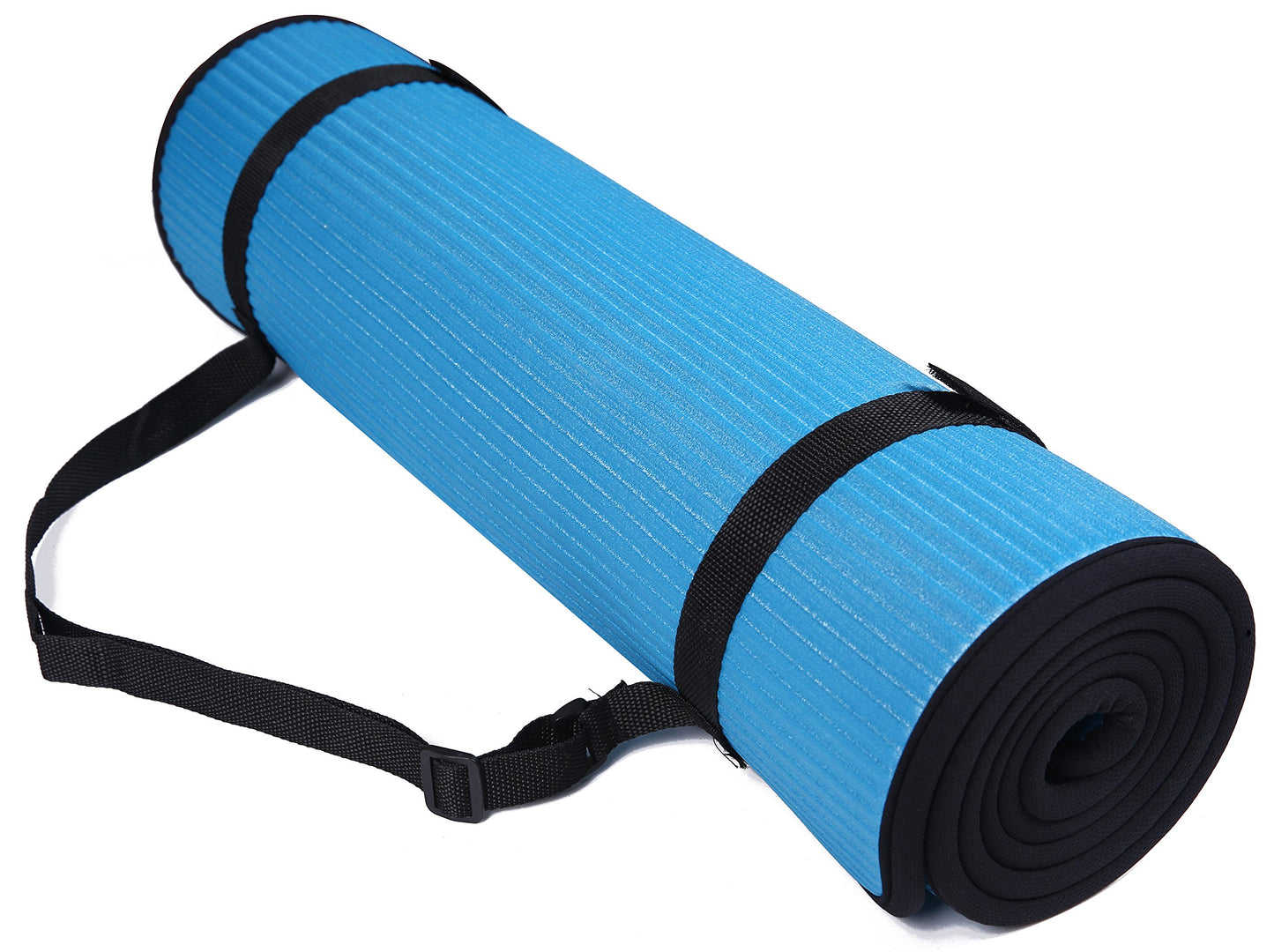 BalanceFrom All-Purpose 2/5-Inch (10mm) Extra Thick High Density Anti-Slip Exercise Pilates Yoga Mat with Carrying Strap