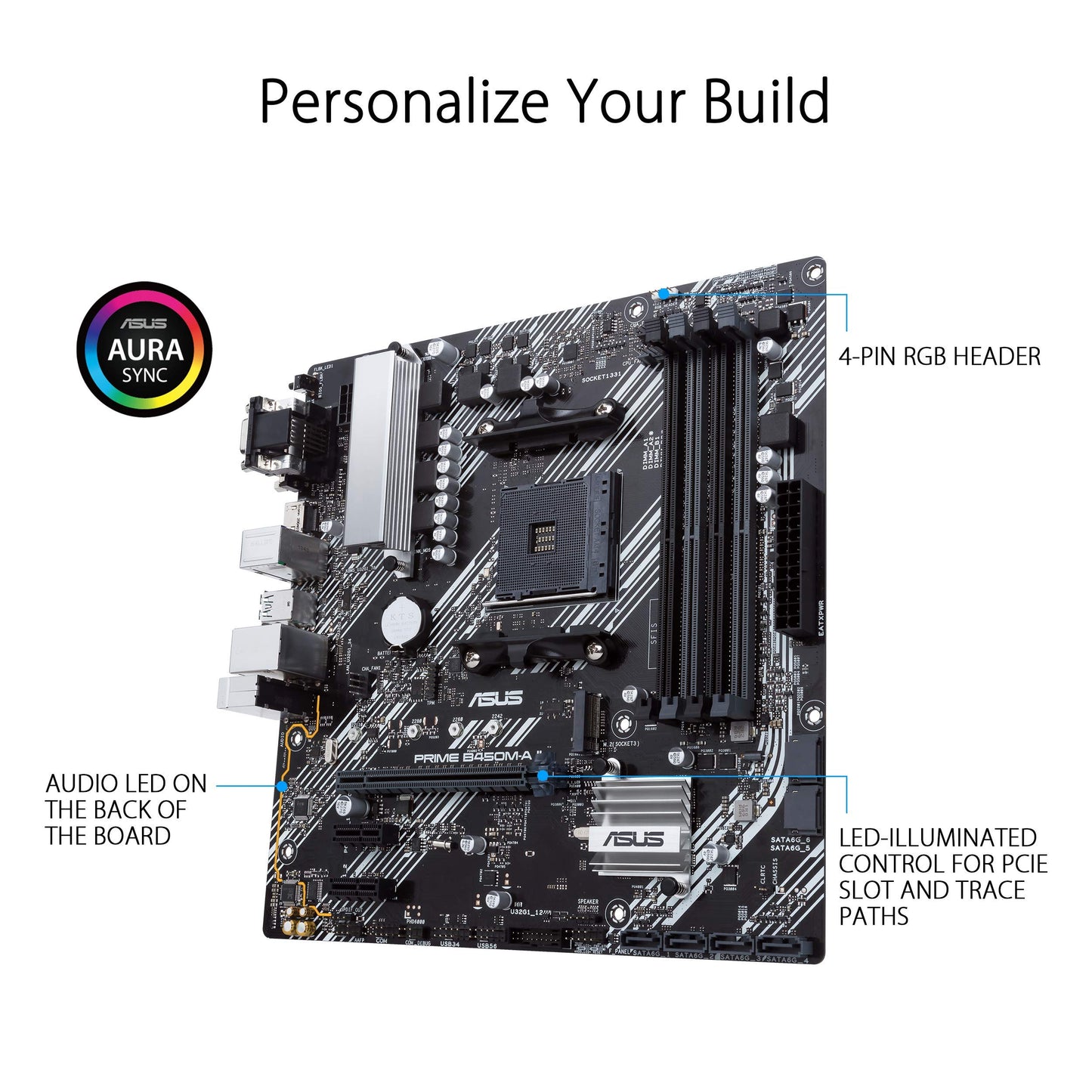 Asus Prime B450M-A Ii Amd Am4 (Ryzen 5000, 3Rd/2Nd/1St Gen Ryzen Micro Atx Motherboard (128GB DDR4, 4400 O.C.), Nvme, Hdmi 2.0B/Dvi/D-Sub, Usb 3.2 Gen 2, Bios Flashback, And Aura Sync)