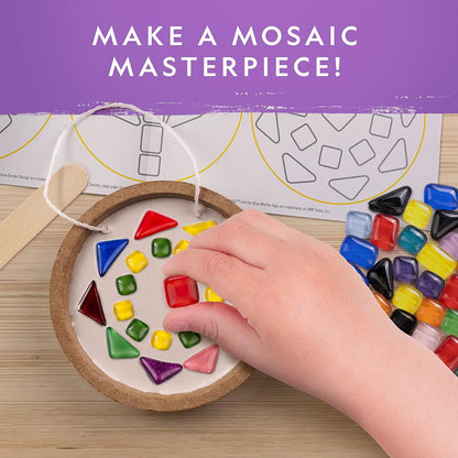 NATIONAL GEOGRAPHIC Kids Arts and Crafts Kit - Includes Glass Tiles, Templates and More for Creating Mosaic Art Projects