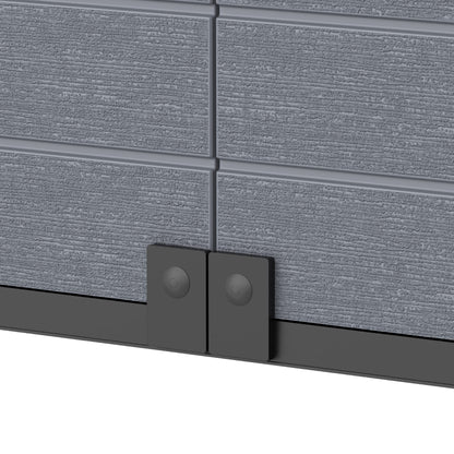 Cosmoplast Cedargrain Vertical Stoarge Tall Cabinet, Dark Grey