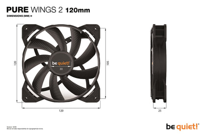 be quiet! Pure Wings 2 120mm PWM high-Speed, BL081, Cooling Fan