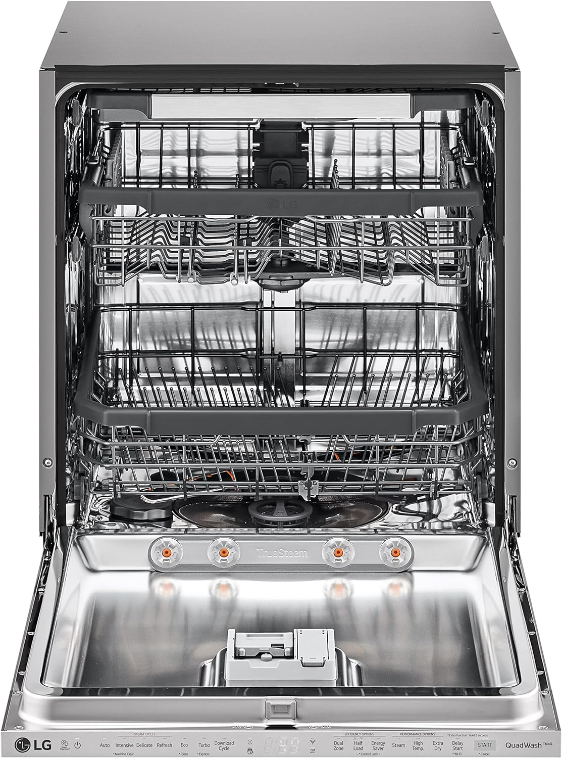 LG Built-in Dishwasher, 14 Placement Settings, Steam, Noble Steel Color, Made in Korea - DBC425TS