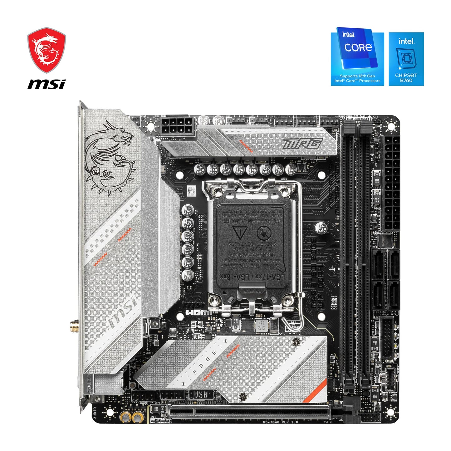 MSI PRO B760-P WIFI DDR4 Motherboard, ATX - Supports Intel 12th & 13th Gen Core Processors, LGA 1700 - DDR4 Memory Boost 5333+MHz/OC, PCIe 4.0 x16 Slots, M.2 Gen4 Slots, 2.5G LAN, Wi-Fi 6E