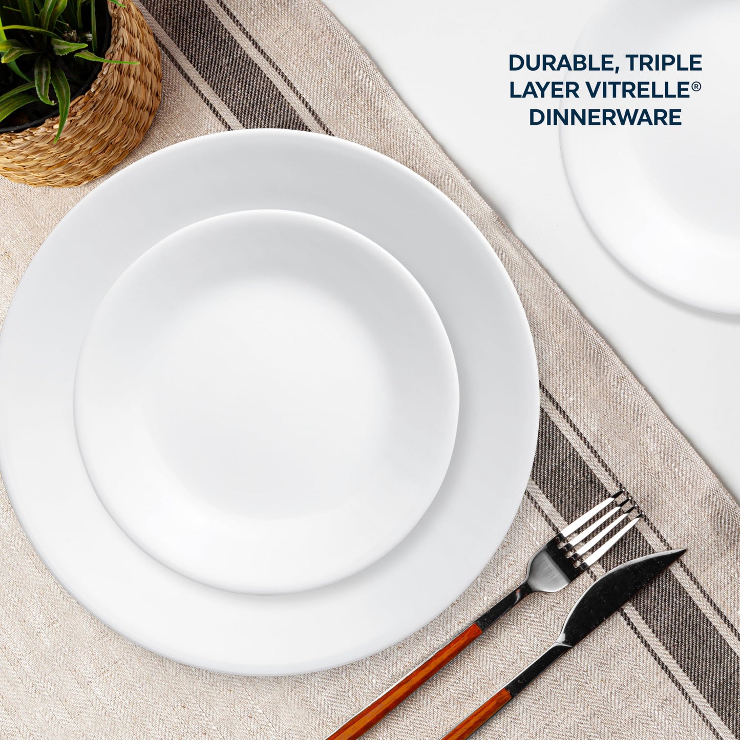 Corelle 18-Piece Chip Resistant Classic Collection Dinnerware Set, Service for 6 18-Piece 1134331