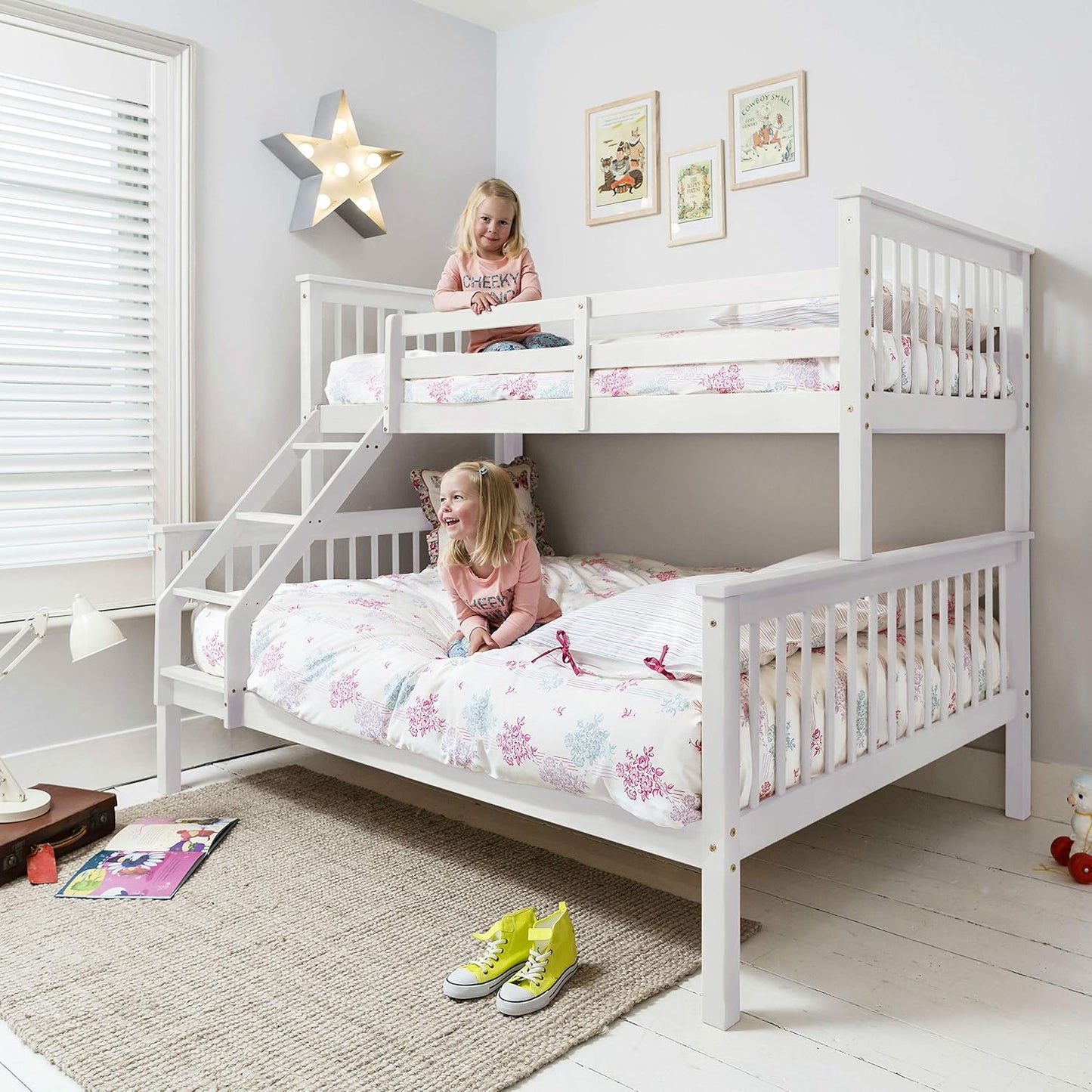 Noa and Nani - Hanna Triple Bed Bunk Bed - (White)