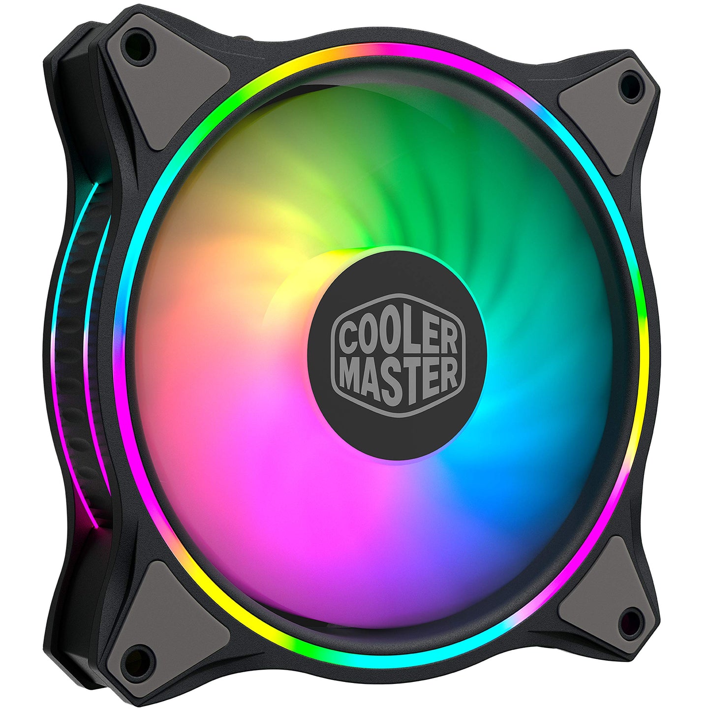 Cooler Master MasterFan MF120 Halo ARGB - Dual Ring Addressable RGB Lighting, Case and Cooling Hybrid Fan Blade Design with Jam Sensor Protection and Vibration Dampening Frame - 120 mm