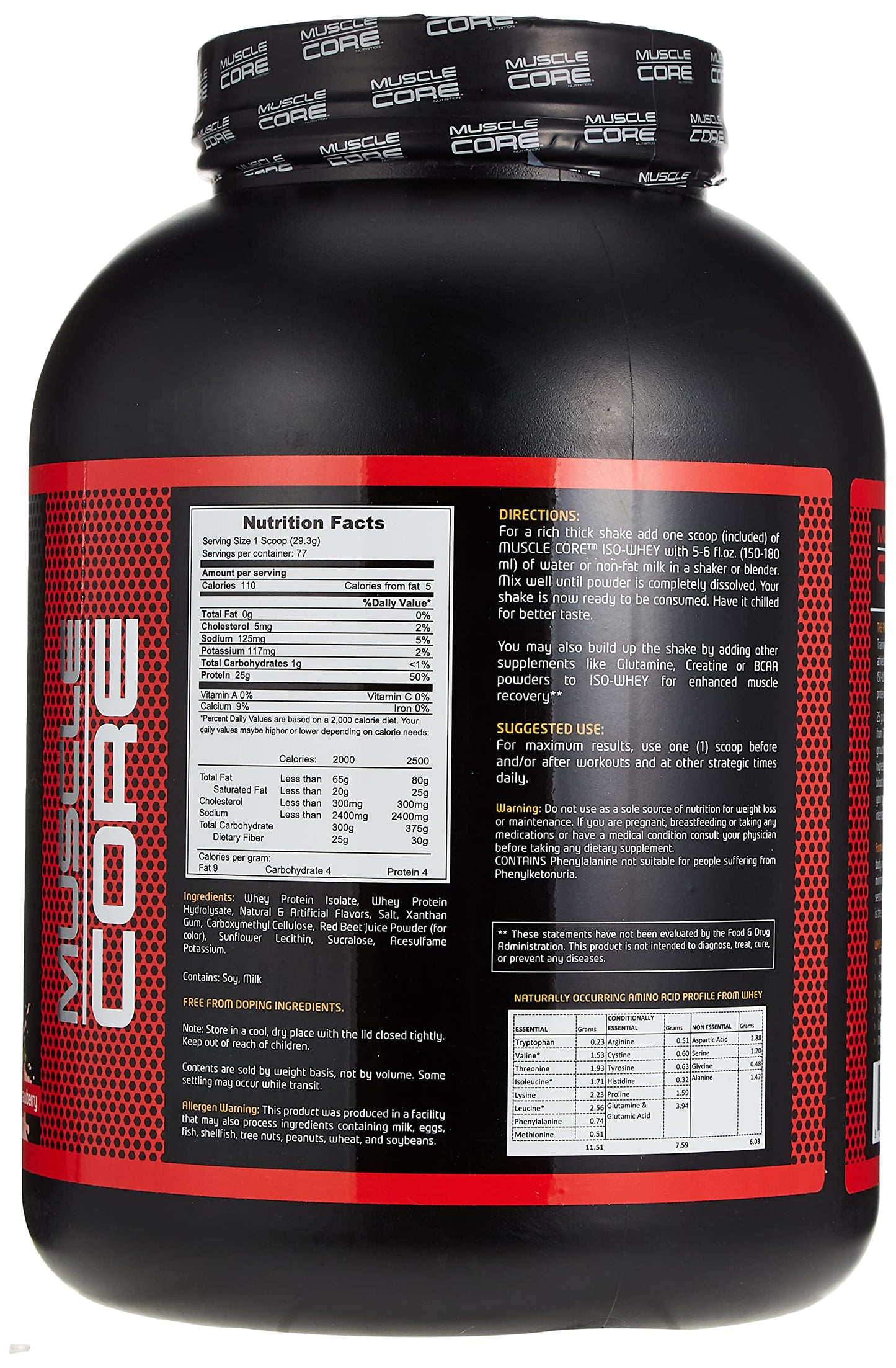 MUSCLE CORE NUTRITION Iso-Whey Chocolate, 5 Lbs.